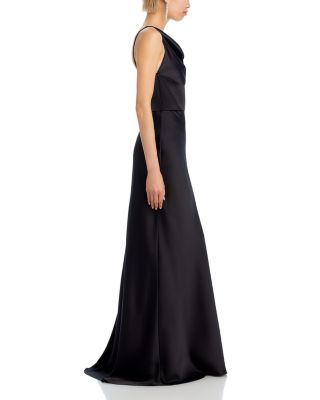 Cowl Neck Corset Slim Fit Gown  