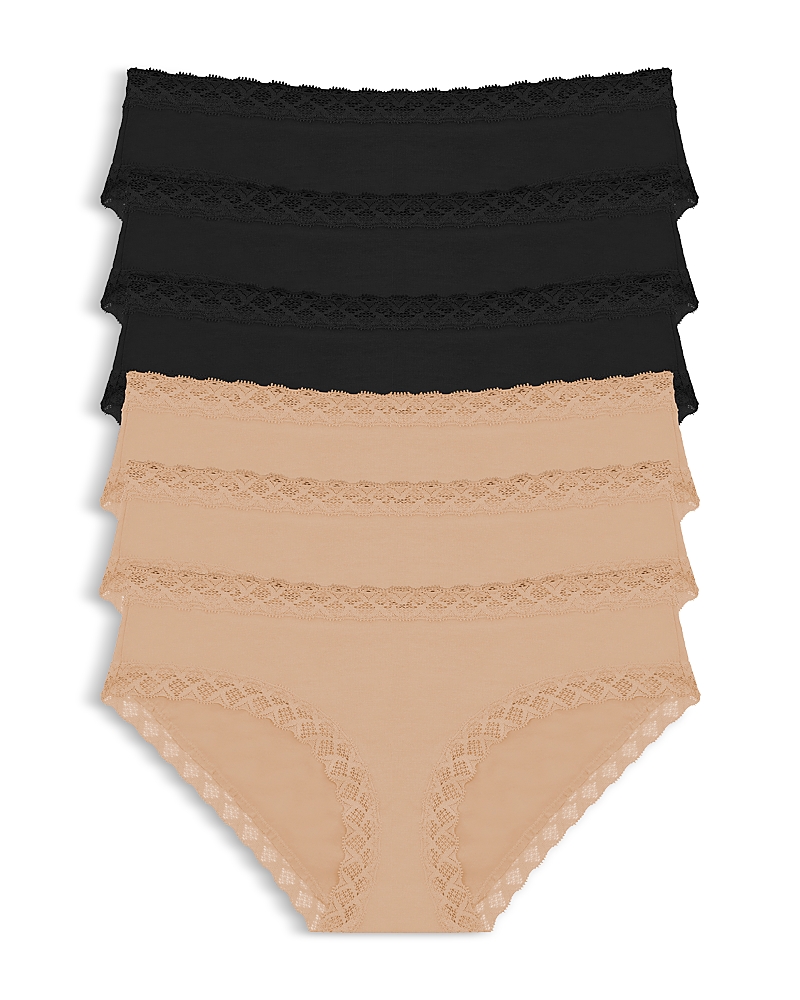 Natori Bliss Lace Trim Brief, Pack of 6