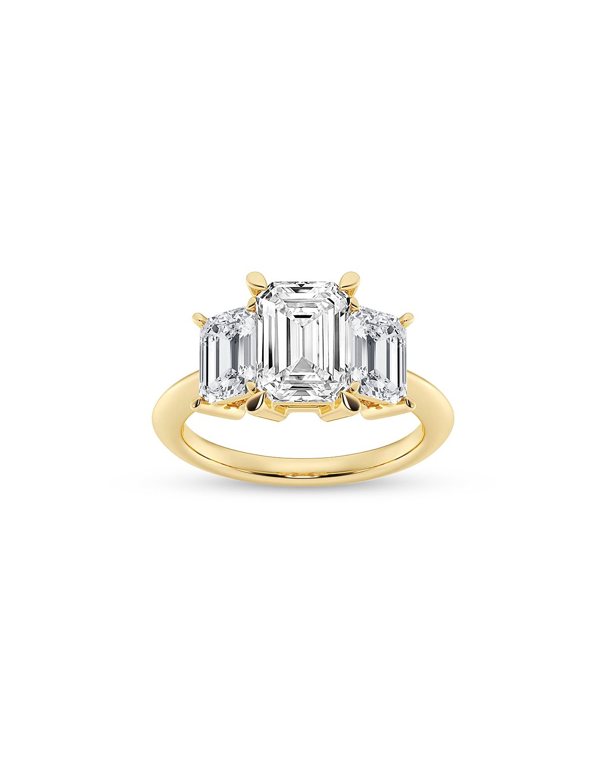 Bloomingdale's Fine Collection Certified Lab Grown Emerald-Cut Diamond Engagement Ring