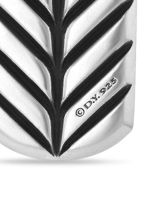 Men's Chevron Tag in Sterling Silver, 21mm
