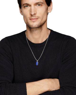 Men's Chevron Tag in Sterling Silver, 21mm