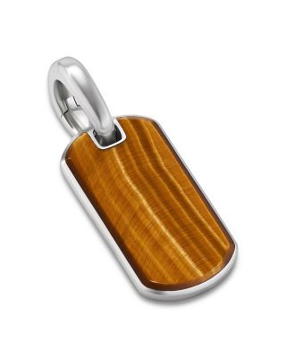 Men's Chevron Tag in Sterling Silver, 21mm