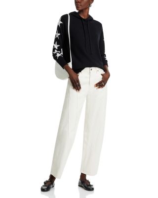 100% Cashmere Star Sleeve Hoodie Sweater - Exclusive