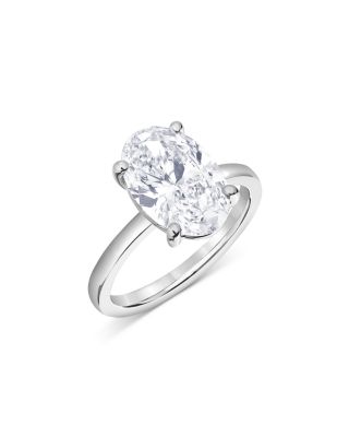 Bloomingdale's Fine Collection - Certified Lab Grown Diamond Oval Solitaire Engagement Ring in 18K Gold