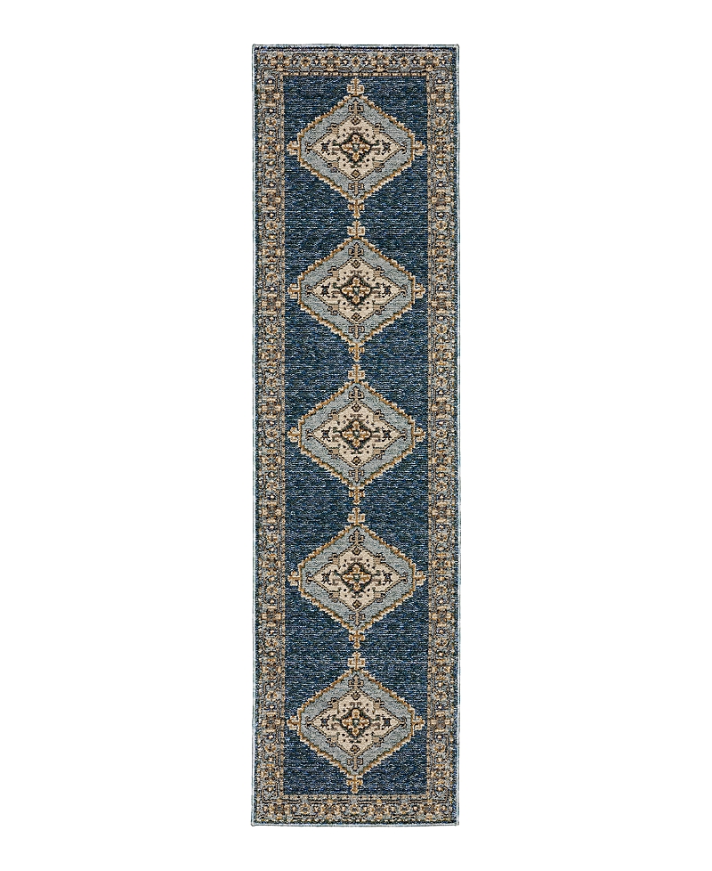 Oriental Weavers Andorra 2430a Runner Area Rug, 2'3 X 8' In Blue