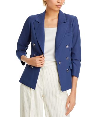 Aqua Ruched Sleeve Blazer - Exclusive