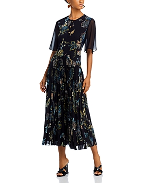 Forest Floral Dropped Waist Dress