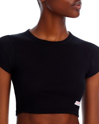 Cropped Short Sleeve Crewneck Tee