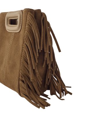 M Mini Fringe Suede Crossbody Bag