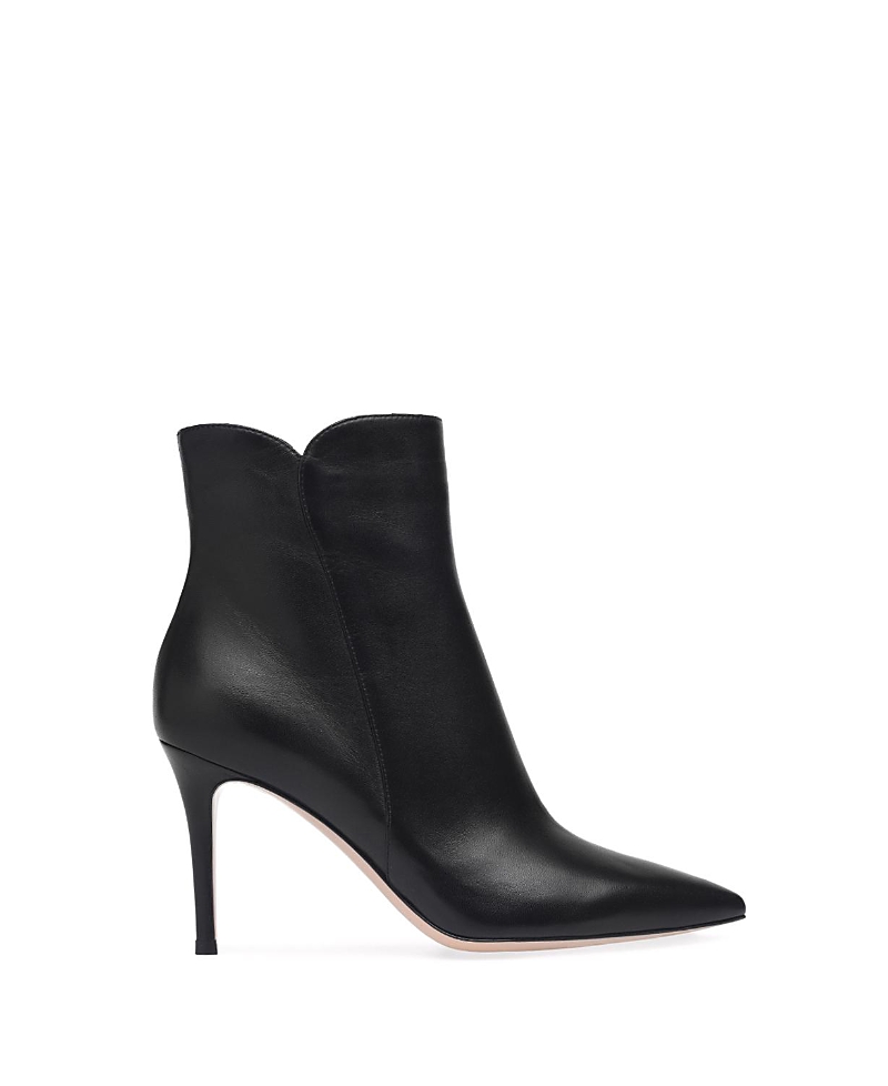 Gianvito Rossi 85 Levy Pointed Toe Stiletto Boots In Black