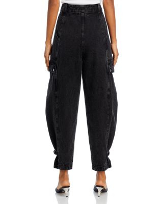 Utility Jeans in Washed Black