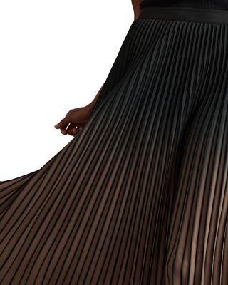 【REISS】Marlie プリーツマキシスカート バーガンディ/ブラック REISS Marlie Pleated Maxi Skirt | Bloomingdale's