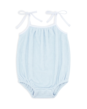 Shop Minnow Girls' Romper With Shoulder Ties - Baby, Little Kid In Blue