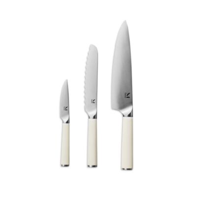 Set of 3 Japanese High Carbon Stainless Steel Knives and Holder
