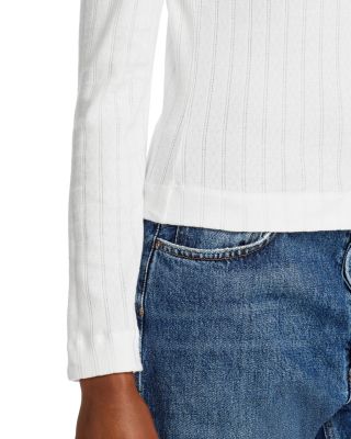 Pointelle Crewneck Cardigan