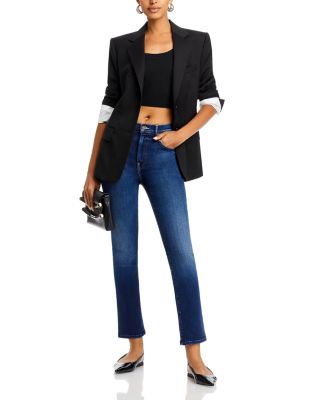 MOTHER The Insider High Rise Ankle Jeans in Mind Games MOTHER The Insider High Rise Ankle Jeans in Mind Games