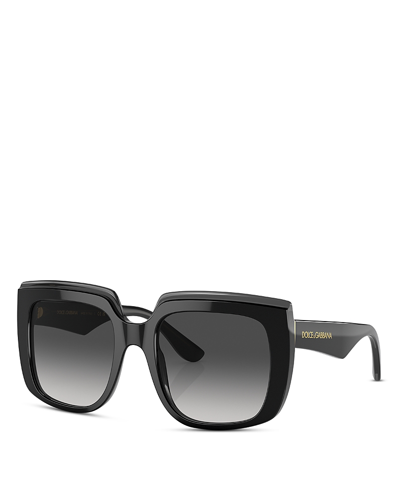 Dolce & Gabbana Square-frame Oversized Sunglasses In Schwarz