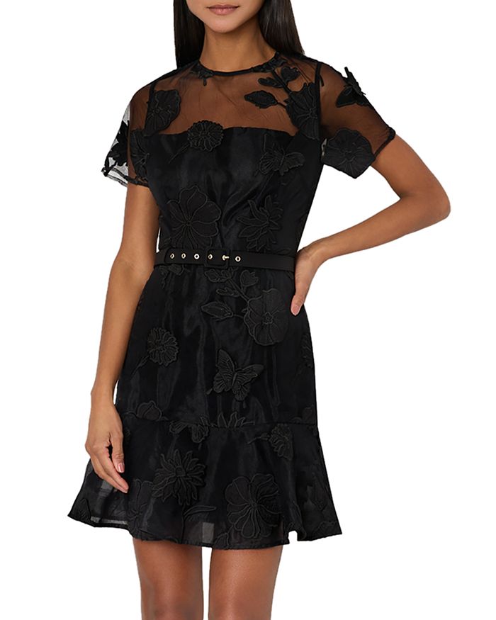 MILLY Rosalind 3D Floral Dress | Bloomingdale's