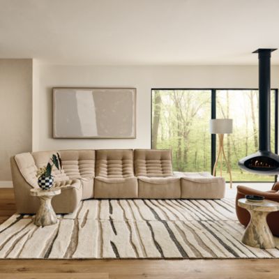 Trattino 5-Piece Power Reclining Fabric Sectional