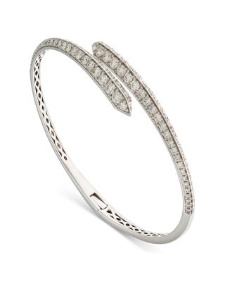 Alberto Milani - 18K White Gold Via Fiori Chiari Diamond Bypass Cuff Bracelet - Exclusive, Italy Campaign