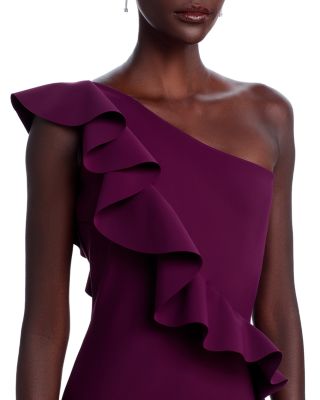 Marine Ruffle Trim Dress