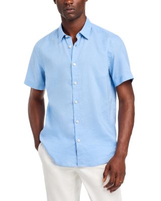 Boss S-Roan-Ken-Sh-C1-242 Linen Blend Slim Fit Button Down Shirt