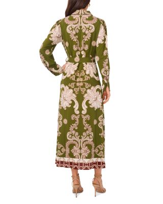 Printed Border Shirt Dress