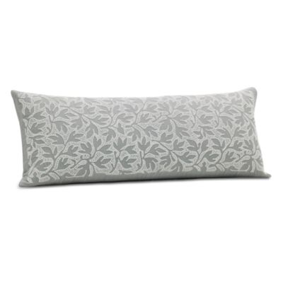 Boll & Branch - French Knot Embroidered Lumbar Pillow with Insert, 14" x 34"