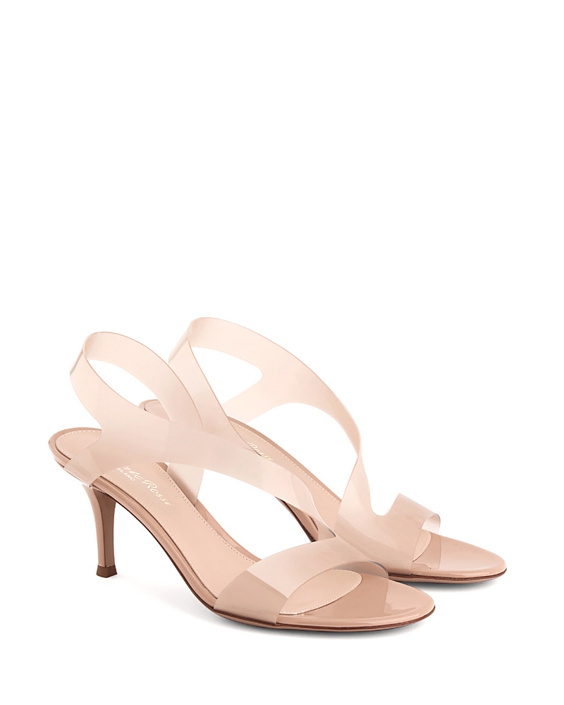 Gianvito Rossi Metropolis 70 Pvc And Leather Stiletto Sandals In White