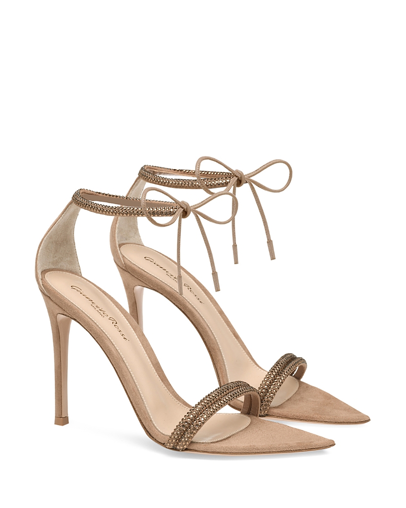 Gianvito Rossi Montecarlo 105mm Suede Sandals In Pink