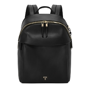 Tumi Voyageur Holland Leather Backpack In Black/light Gold