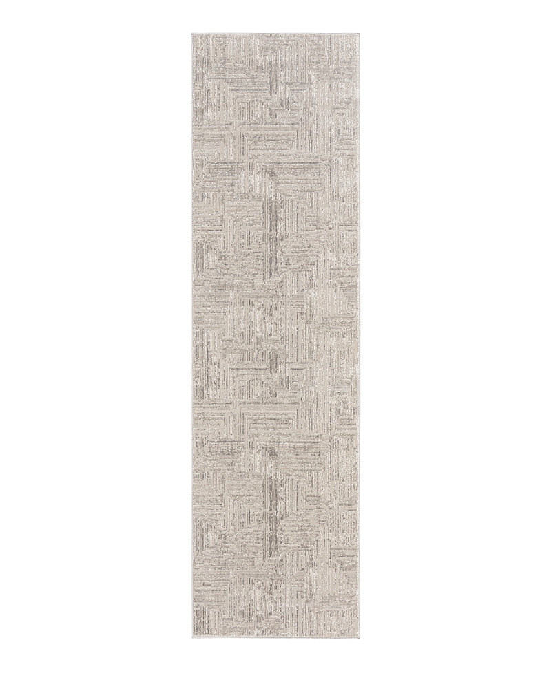Calvin Klein Ck024 Irradiant Irr01 Runner Area Rug, 2'3 X 7'6 In Silver