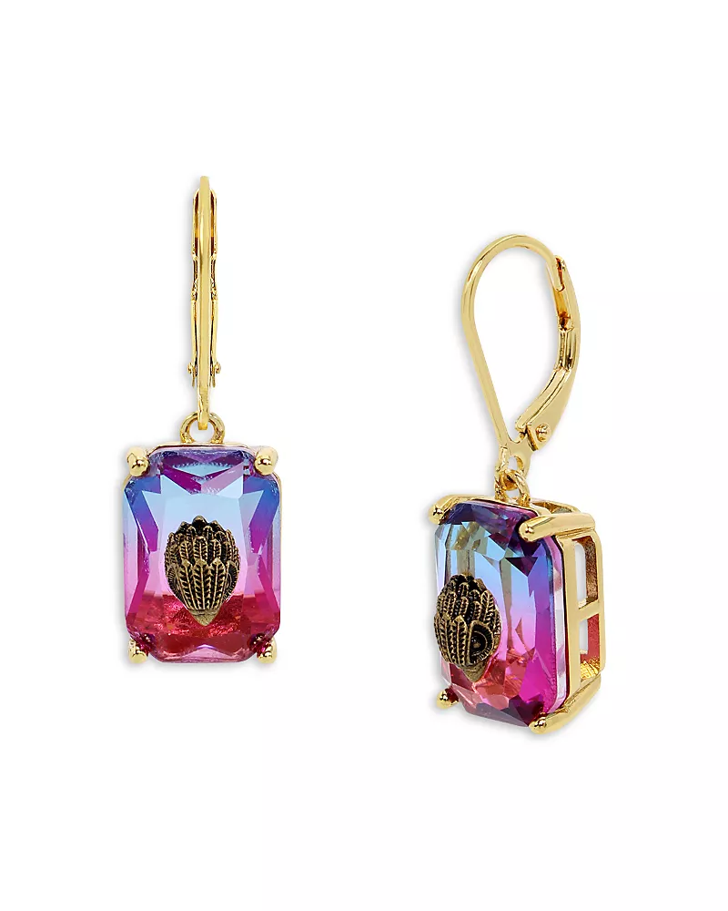 Kurt Geiger London Signature Eagle Ombre Gem Drop Earrings