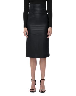Hervé Léger - The Piper Leather Skirt