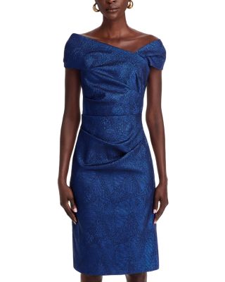 Shimmered Off The Shoulder Dress