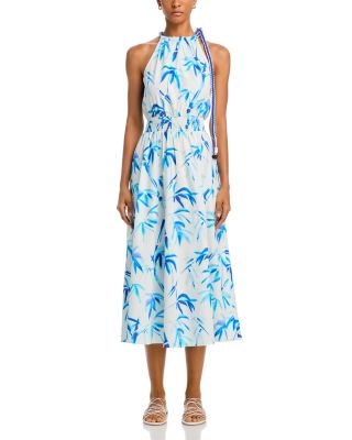 Printed Halter Midi Dress