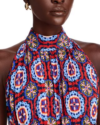 Pleated Halter Neck Dress