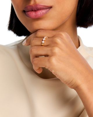 Diamond Clover Band in 14K Yellow Gold, 0.44 tcw