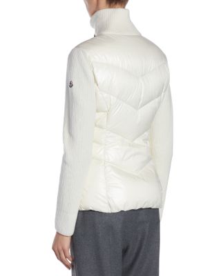 Padded Wool Puffer Cardigan