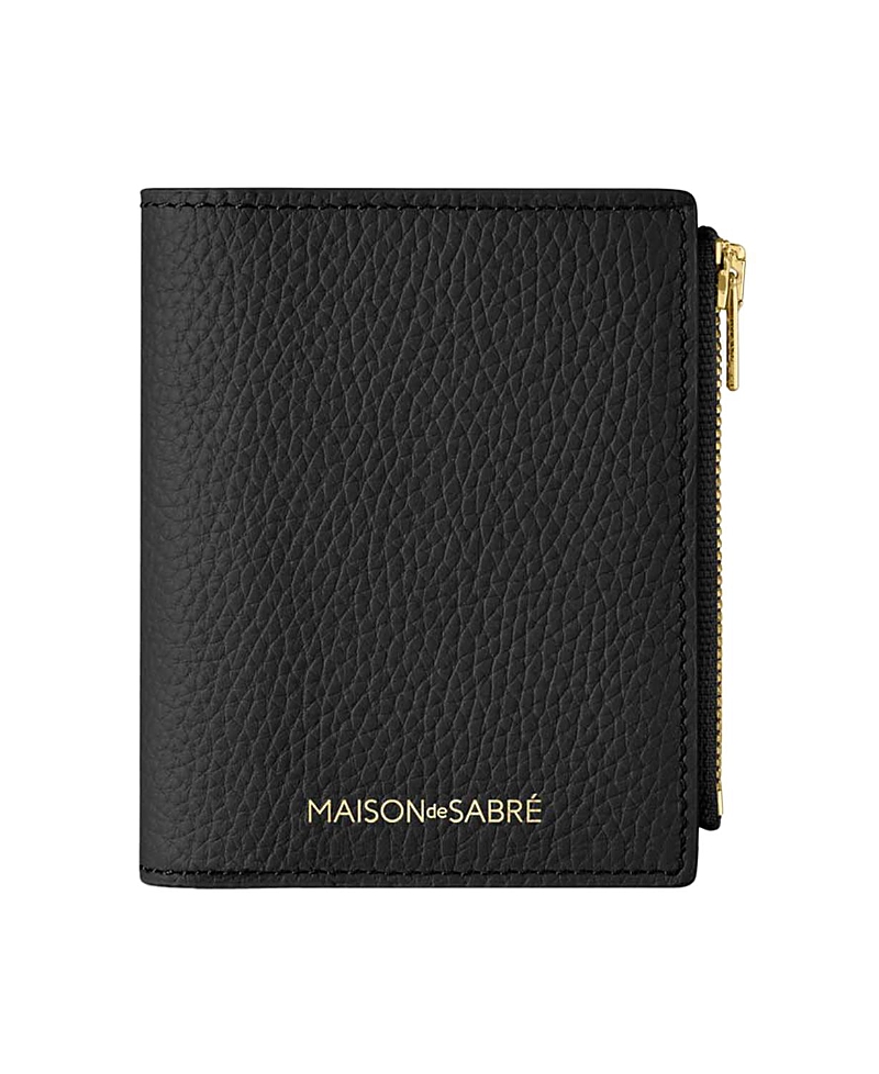 Maison De Sabre Maison De Sabré Small Leather Bifold Wallet In Black Caviar