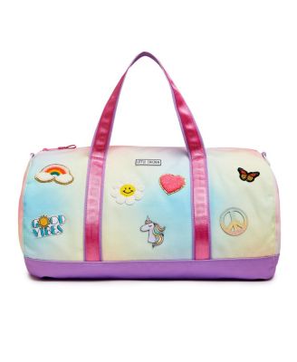 Little Chicken - Girls' Rainbow Duffle Bag with Patches - Little Kid, Big Kid