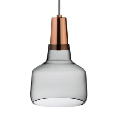 Mono Lamp Smoke with Copper Socket, Small 