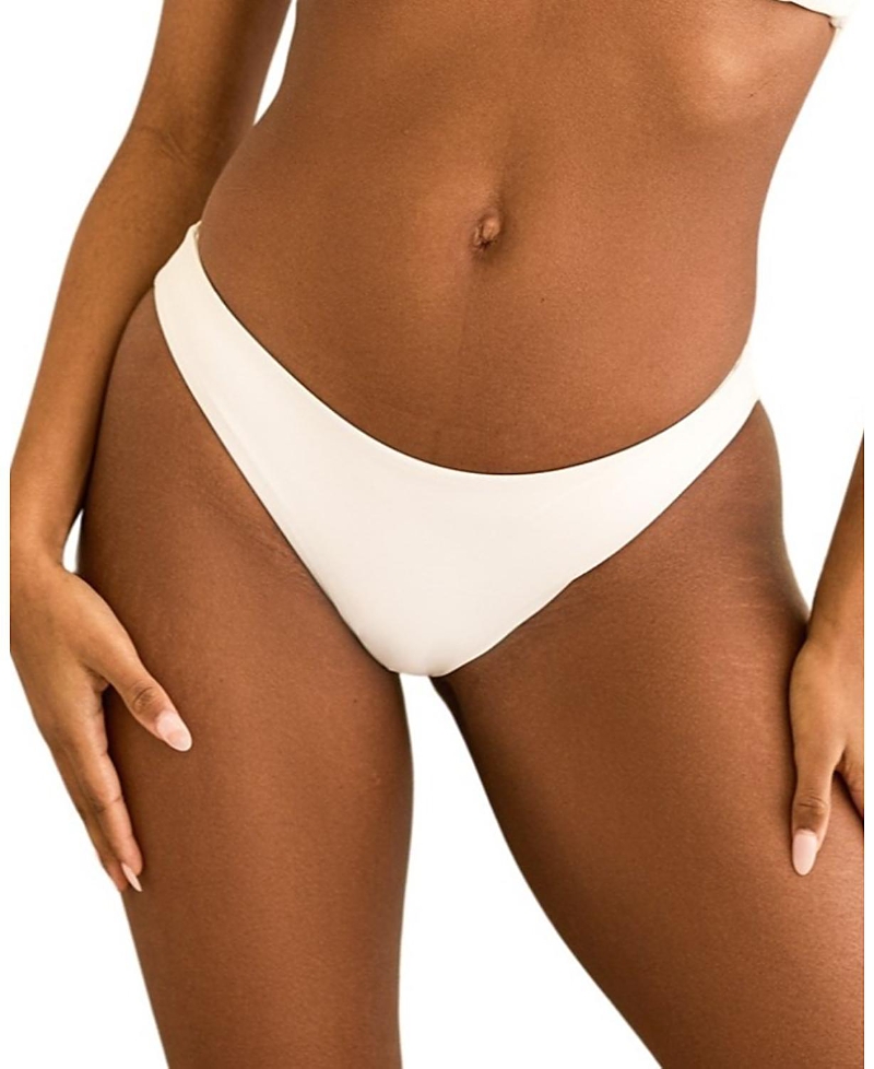 Dippin Daisys Angel Asymmetrical V-cut Bikini Bottom In White