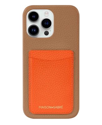 【MAISON de SABRE】スマホ カード ケース iPhone13 ProMax The Card Phone Case iPhone 13 Pro Max - Manhattan Sandstone