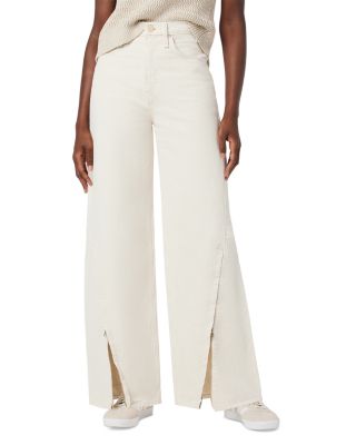Hudson - James High Rise Wide Leg Jeans in Ecru