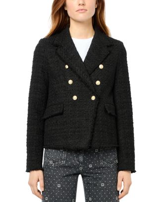 Gerard Darel Myla Tweed Double Breasted Jacket | Bloomingdale's