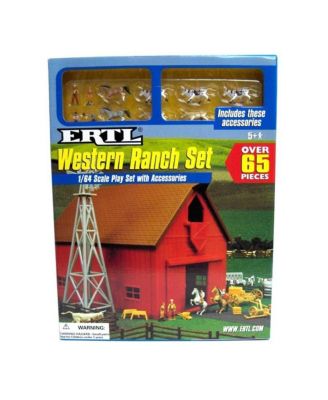  1/64 ERTL Western Ranch Play Set with Accessories - Ages 5-7