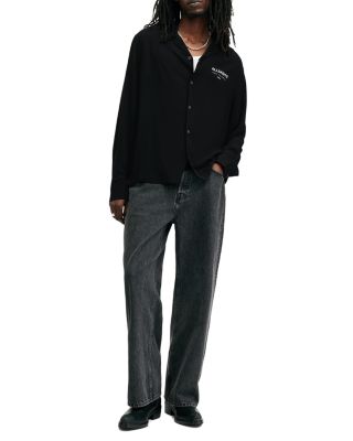 Underground Regular Fit Graphic Logo Button Front Shirt