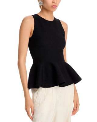 AQUA Knit Peplum Top - Exclusive | Bloomingdale's