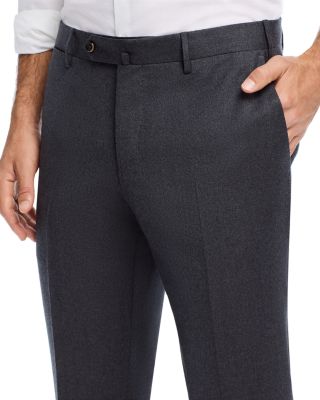 Melange Stretch Flannel Slim Fit Trousers